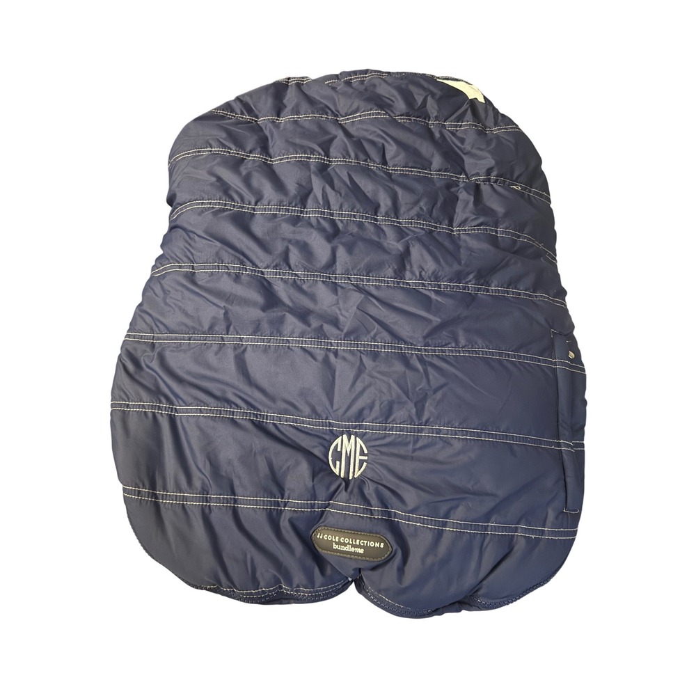JJ Cole Urban Bundleme Navy Blue Quilted Baby Bunting Stroller Car Seat Cover